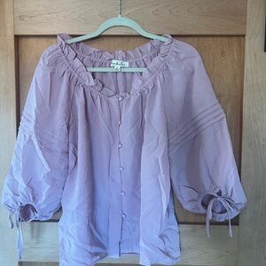 Lilac Ruffled Blouse by Miss & Miss